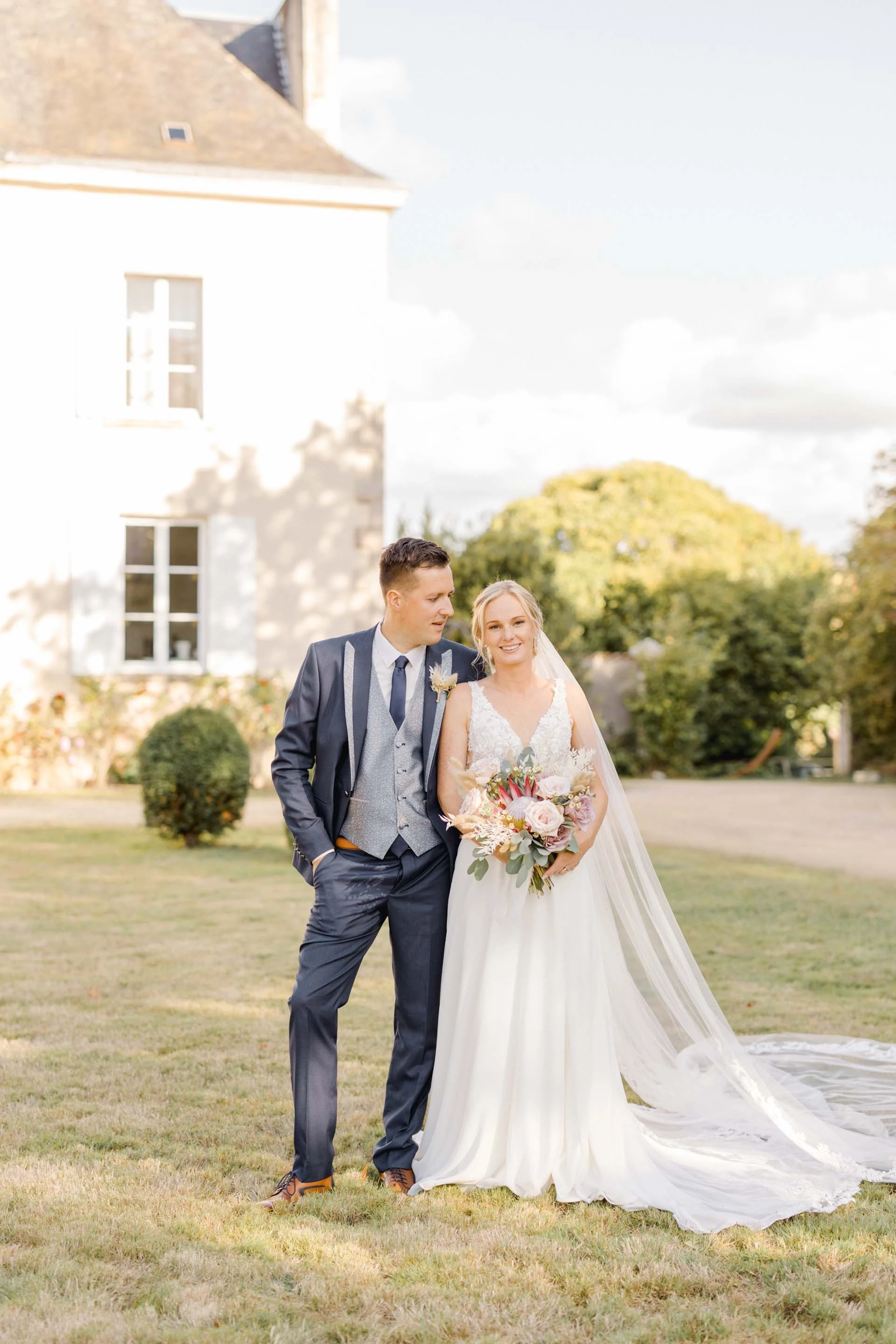 bonheur robe mariage événement gris